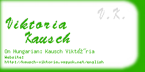 viktoria kausch business card